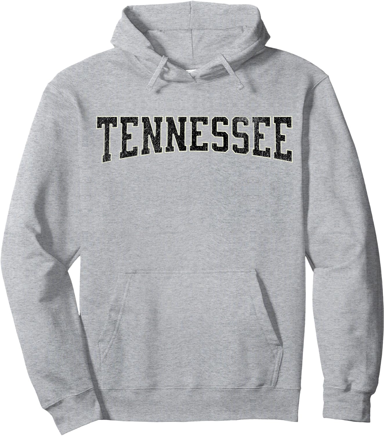 Vintage Tennessee Distressed Print on Orange Hoodie - Hoodie | Ash