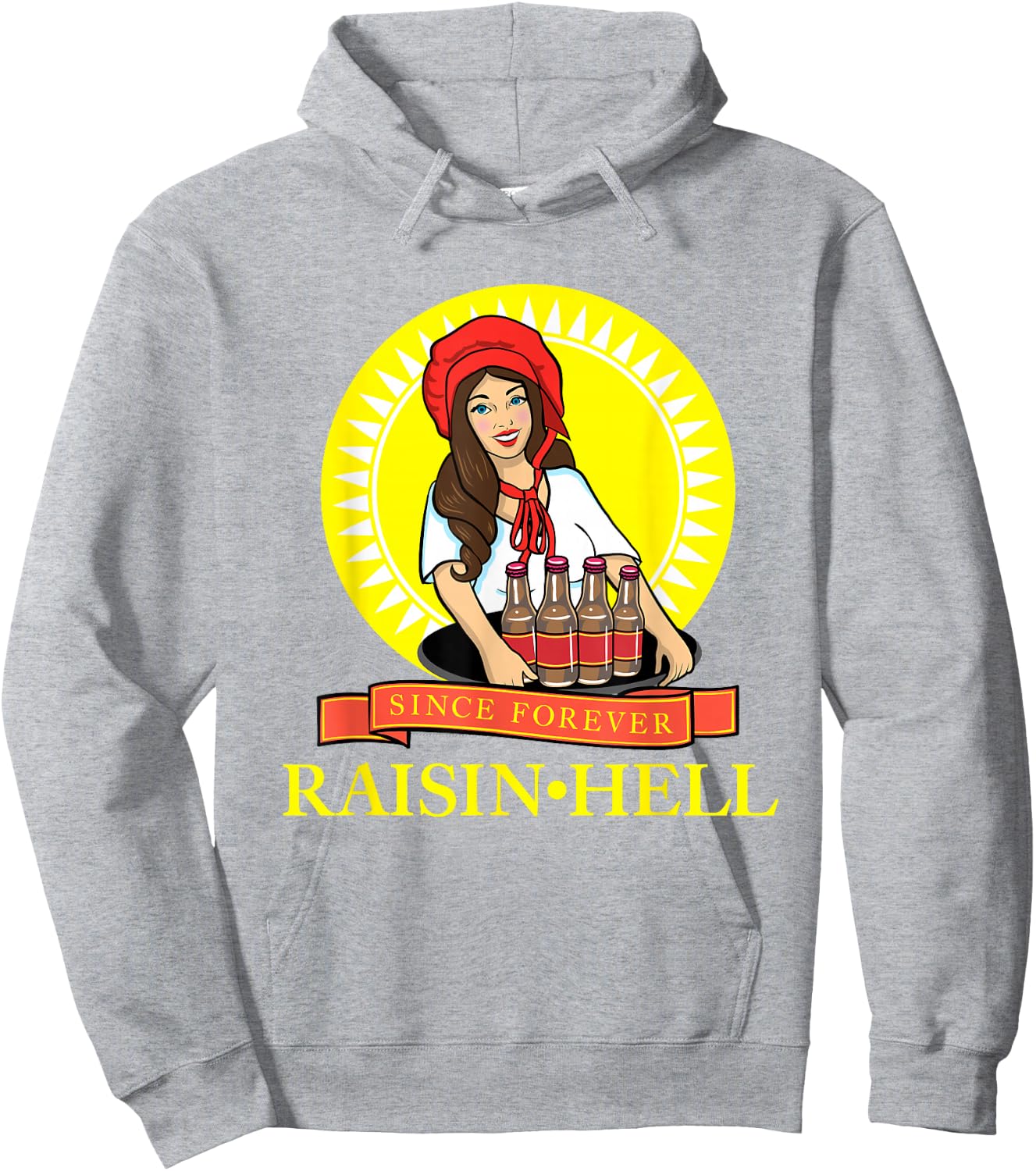 Raisin Hell Funny Beer Lover Gift Hoodie - Hoodie | Ash