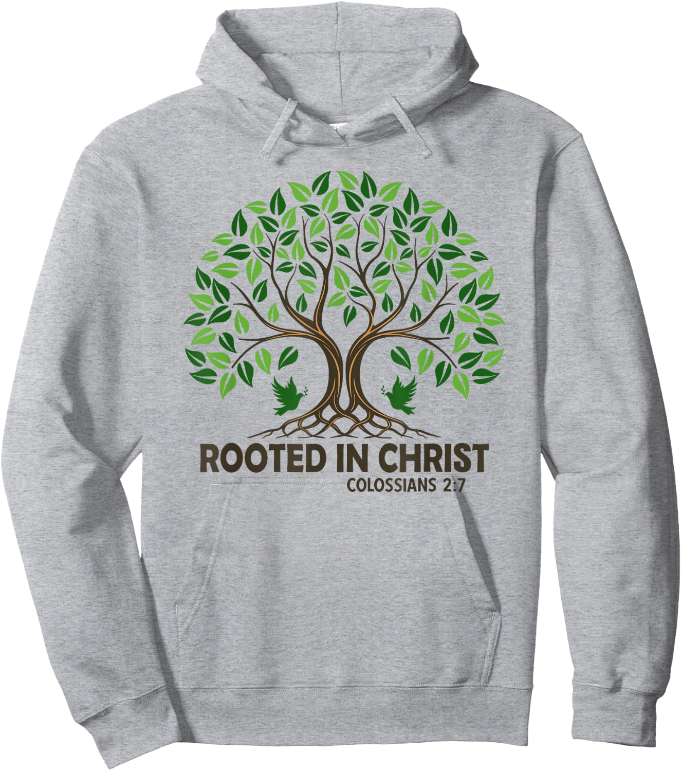 Christians Rooted In Christ Tree God Jesus Hoodie - Hoodie | Ash