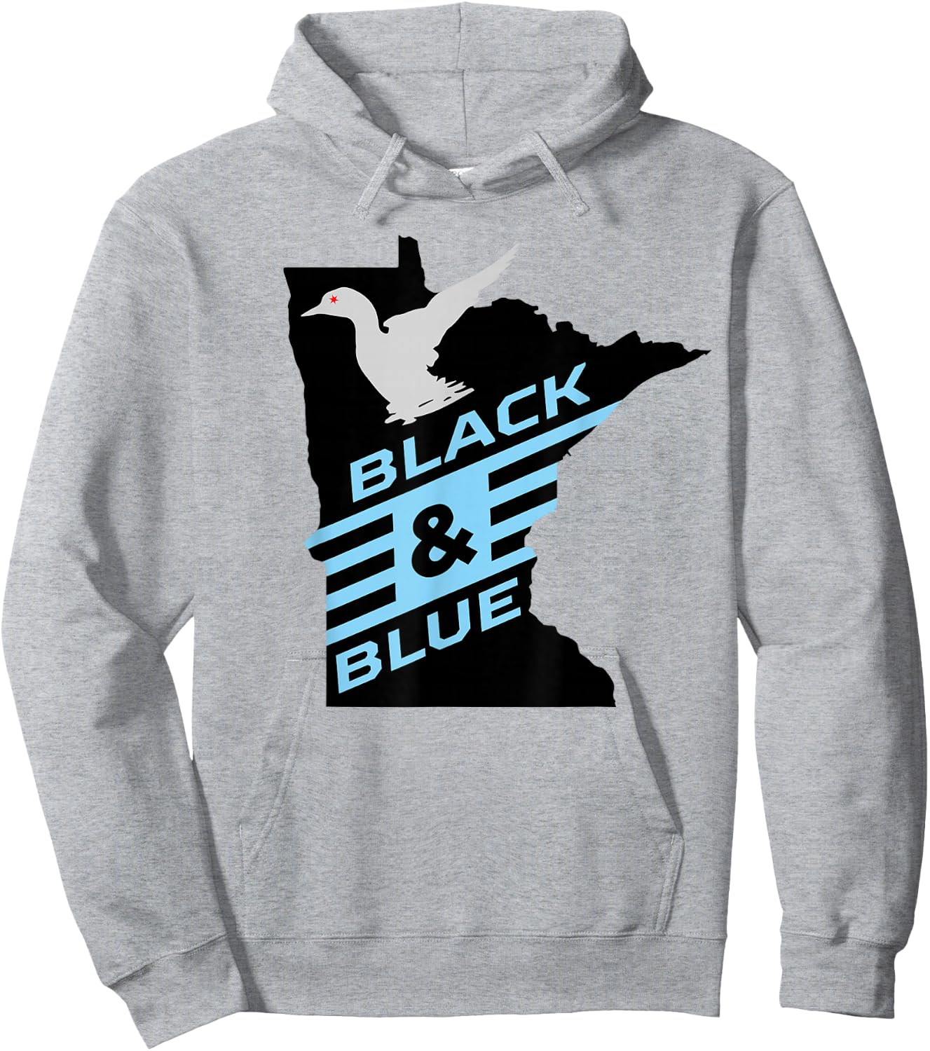 Minnesota Soccer Loon Black & Blue Hoodie - Hoodie | Ash