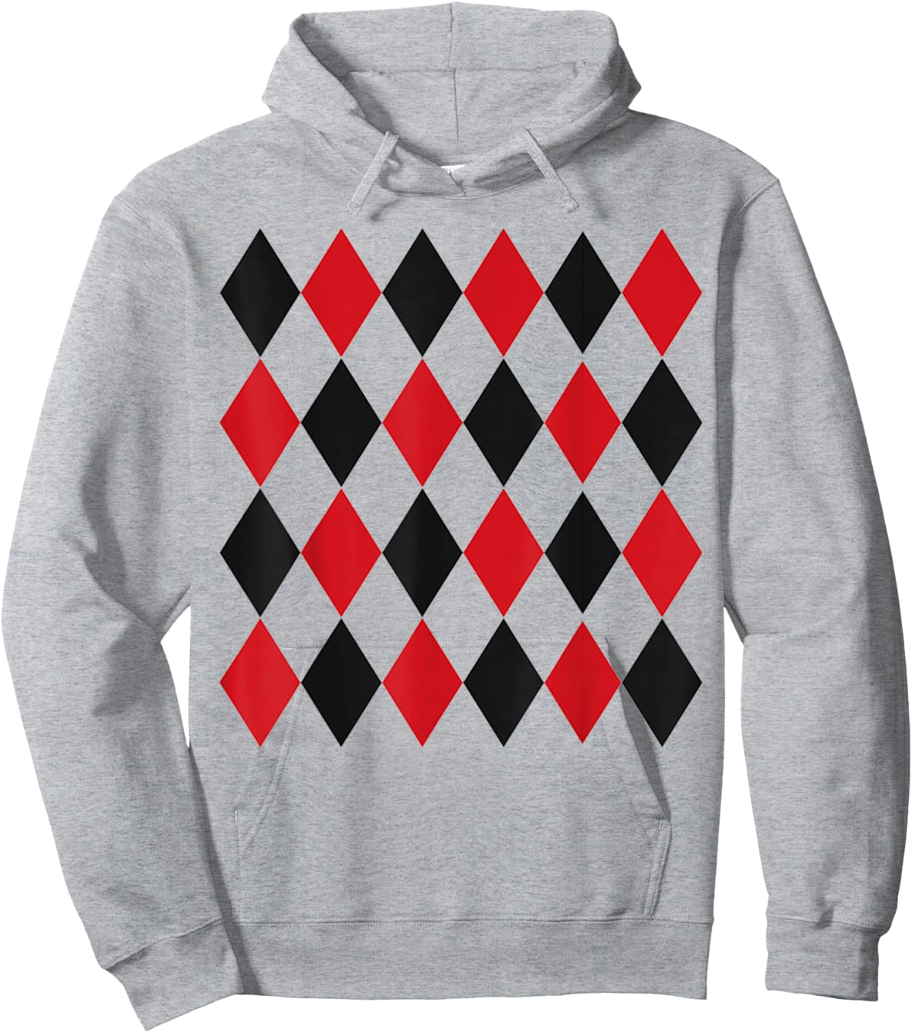 Harlequin Red Black Pattern Hoodie - Hoodie | Ash