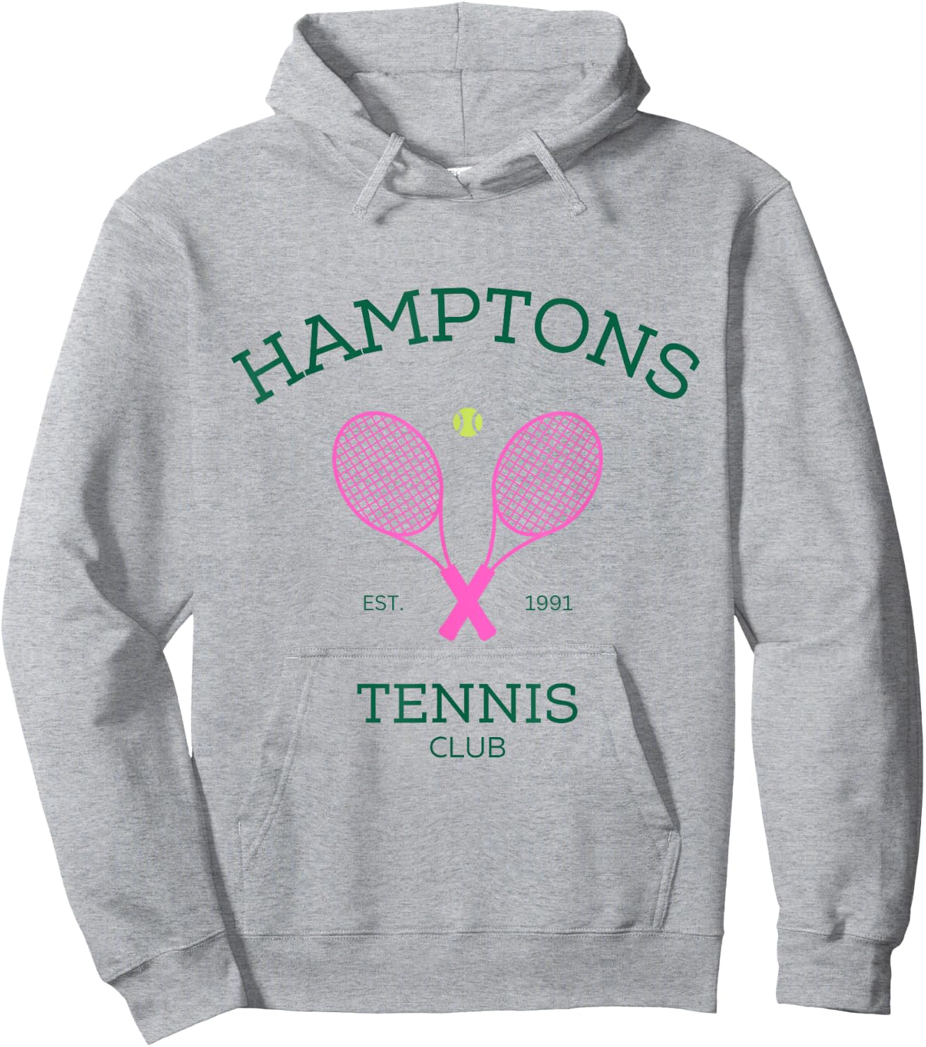 Hamptons New York Preppy Tennis Club Hoodie - Hoodie | Ash
