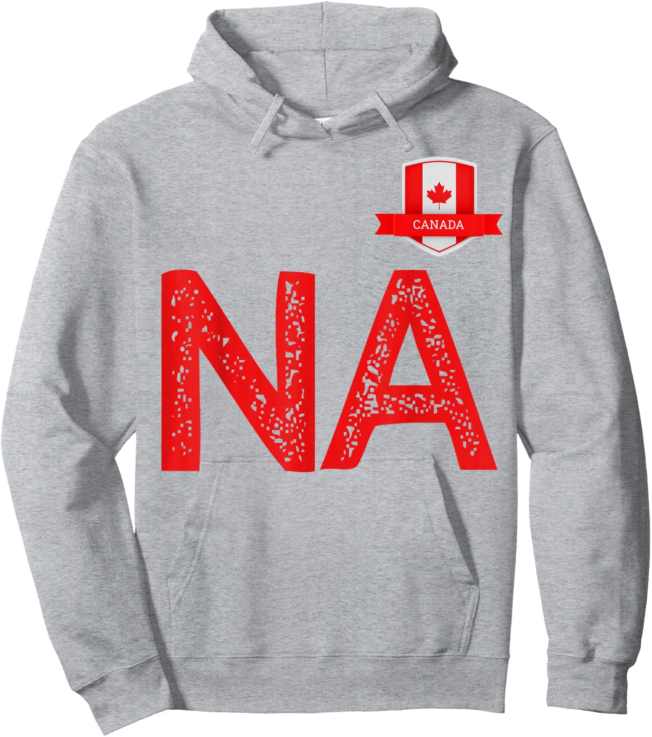 Canada Human-Flag N and Letter A Canadian Hoodie - Hoodie | Ash