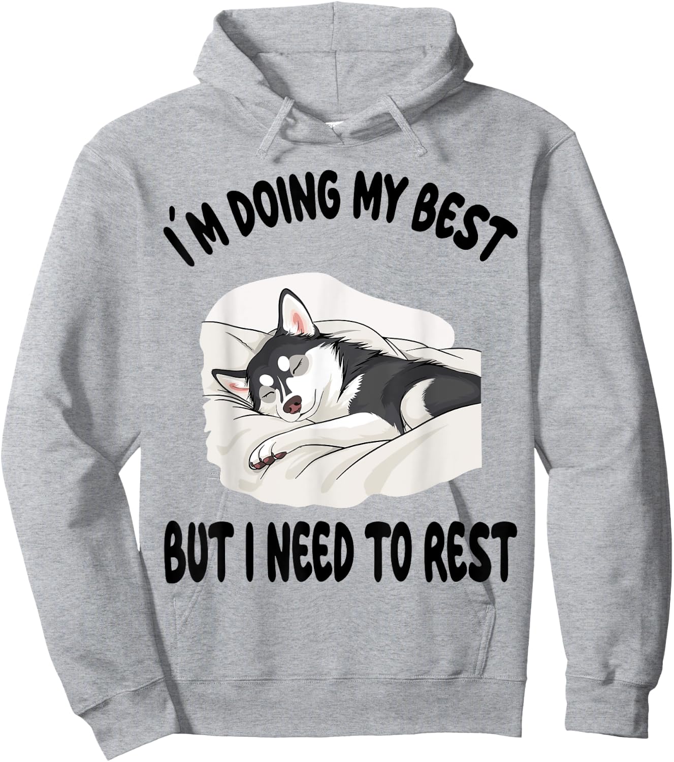 Husky Official Sleepshirt Pajamas Nightgown Hoodie - Hoodie | Ash