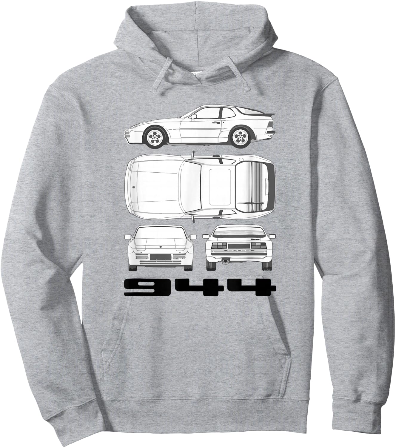 944 Graphic T Shirt Hoodie - Hoodie | Ash
