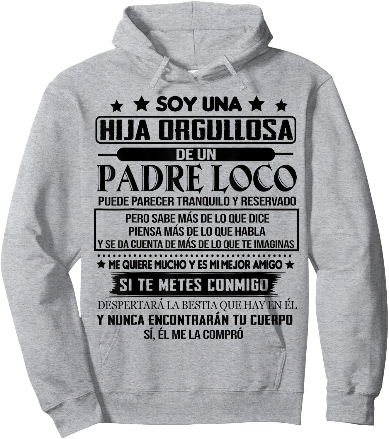I'm a proud daughter of a crazy father Hoodie - Hoodie | Ash