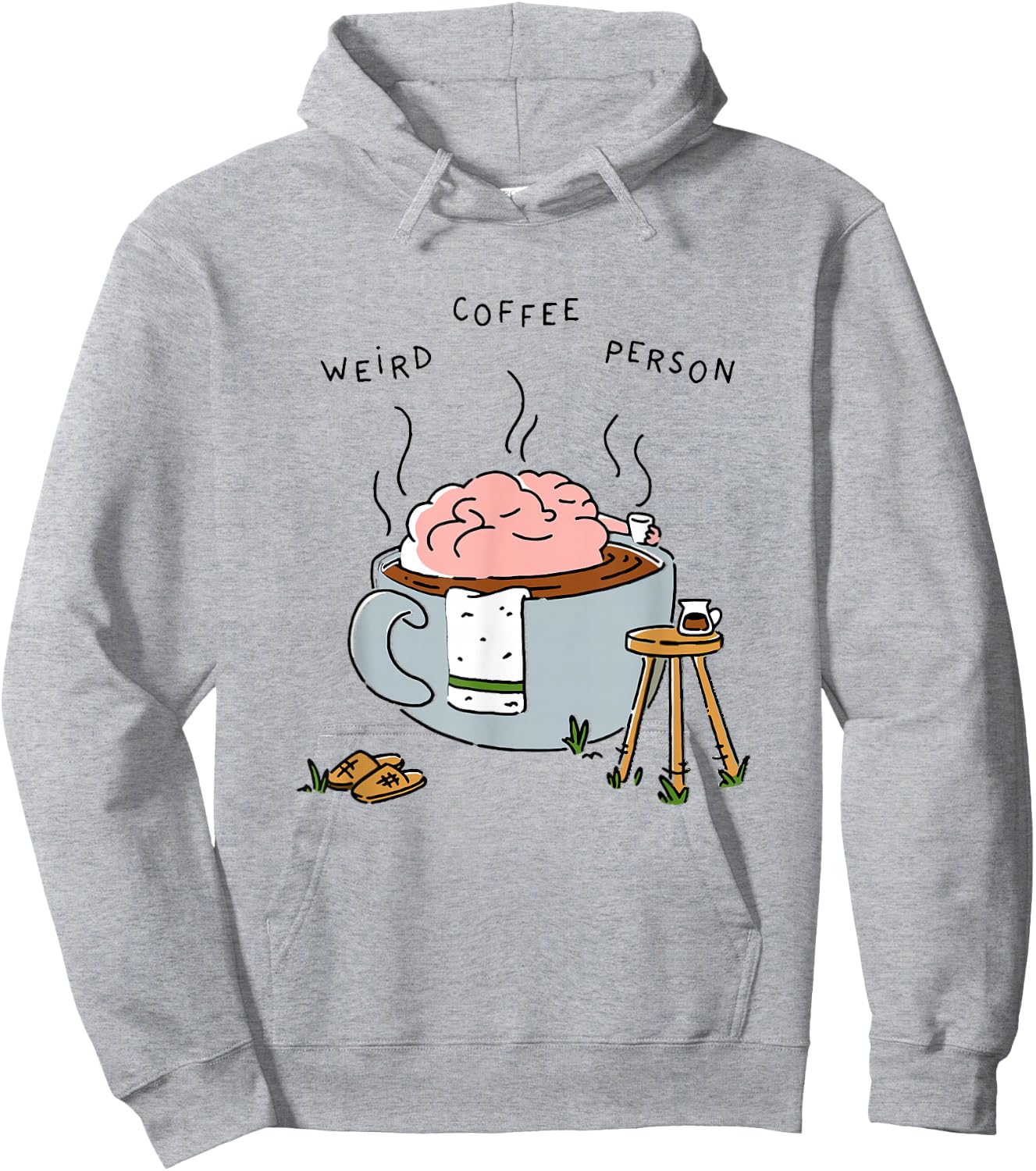Weird Coffee Person Hoodie - Hoodie | Ash
