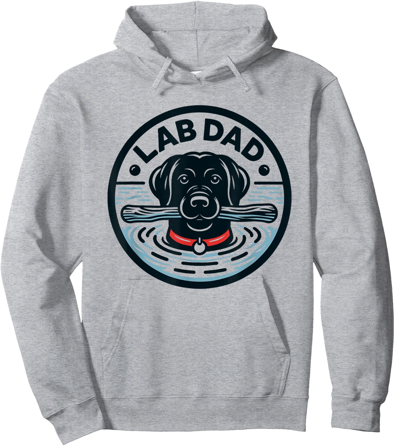 Lab Dad | Labrador Retriever Dad Hoodie - Hoodie | Ash