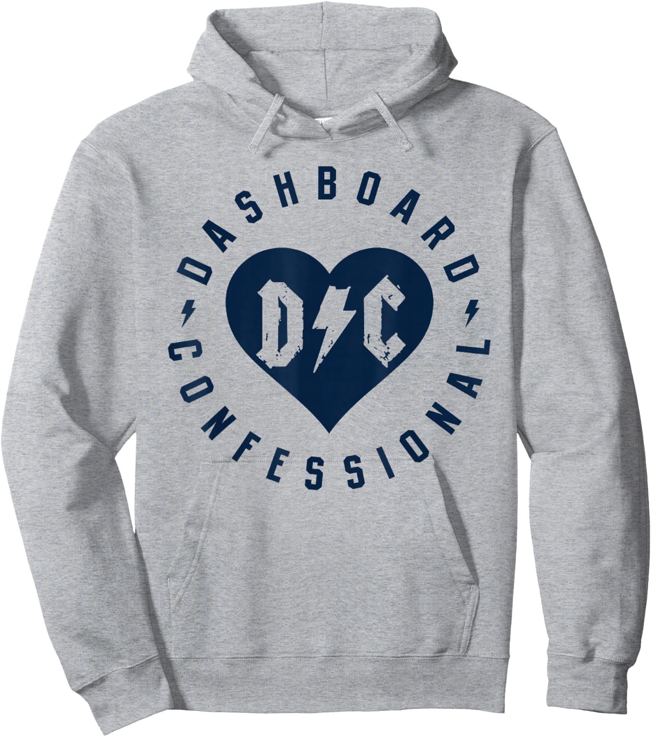 Dashboard Confessional - Heart Badge Hoodie - Hoodie | Ash