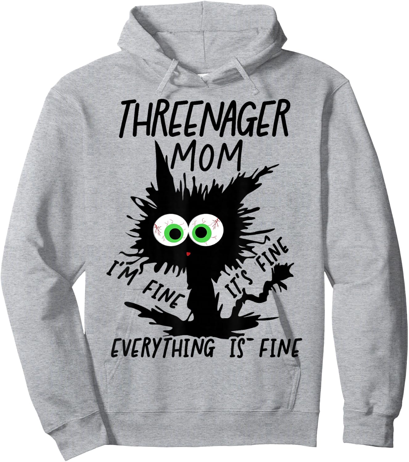 Mom Threenager Mom Mommy Of A Threenager Hoodie - Hoodie | Ash