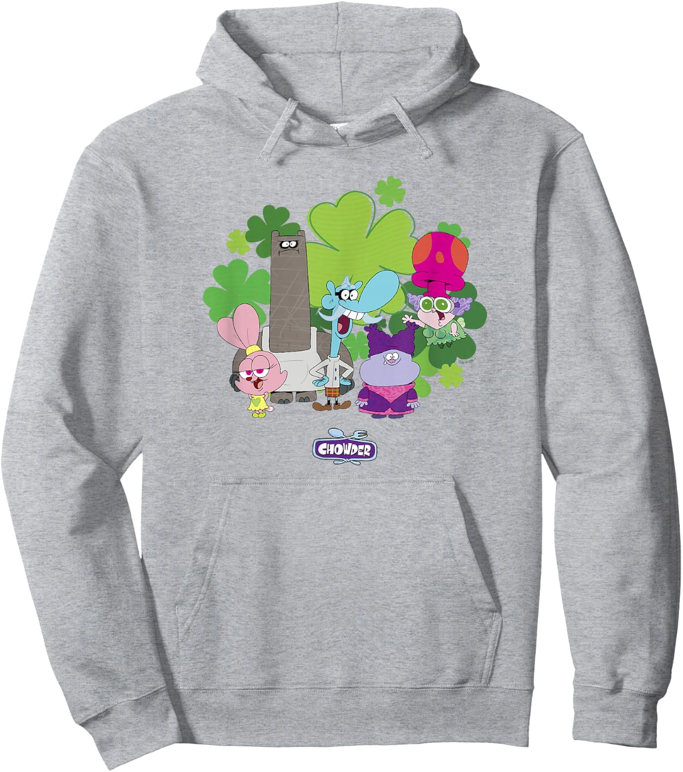 Chowder St. Patrick's Day Shamrock Group Shot Hoodie - Hoodie | Ash