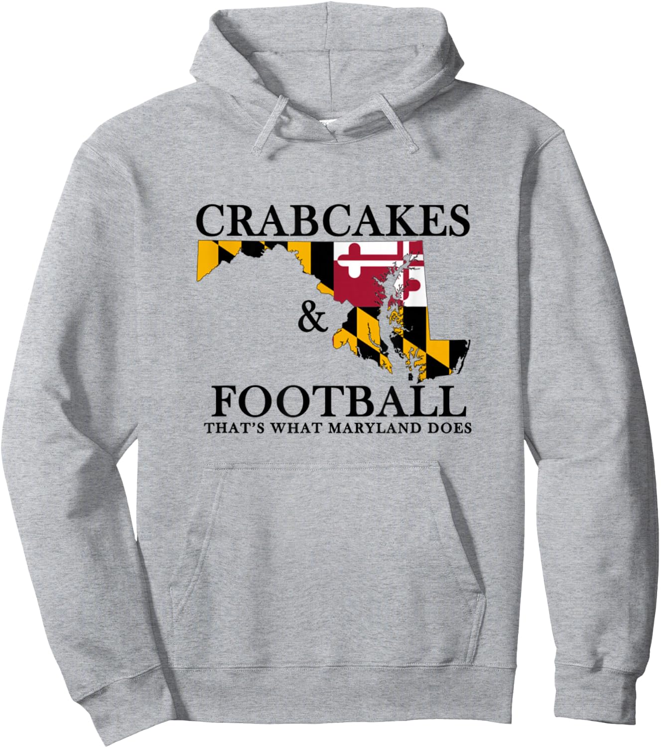 Crabcakes And Football T Shirt Hoodie - Hoodie | Ash