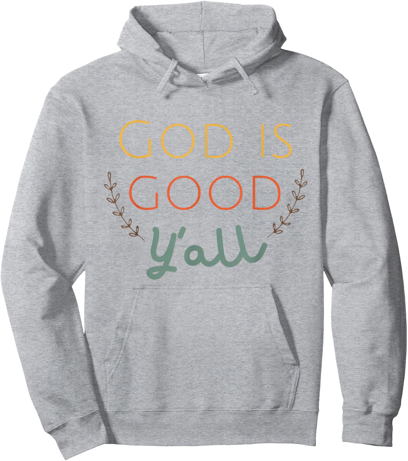 Retro God is Good Y'all Christian Faith Vintage Hoodie - Hoodie | Ash