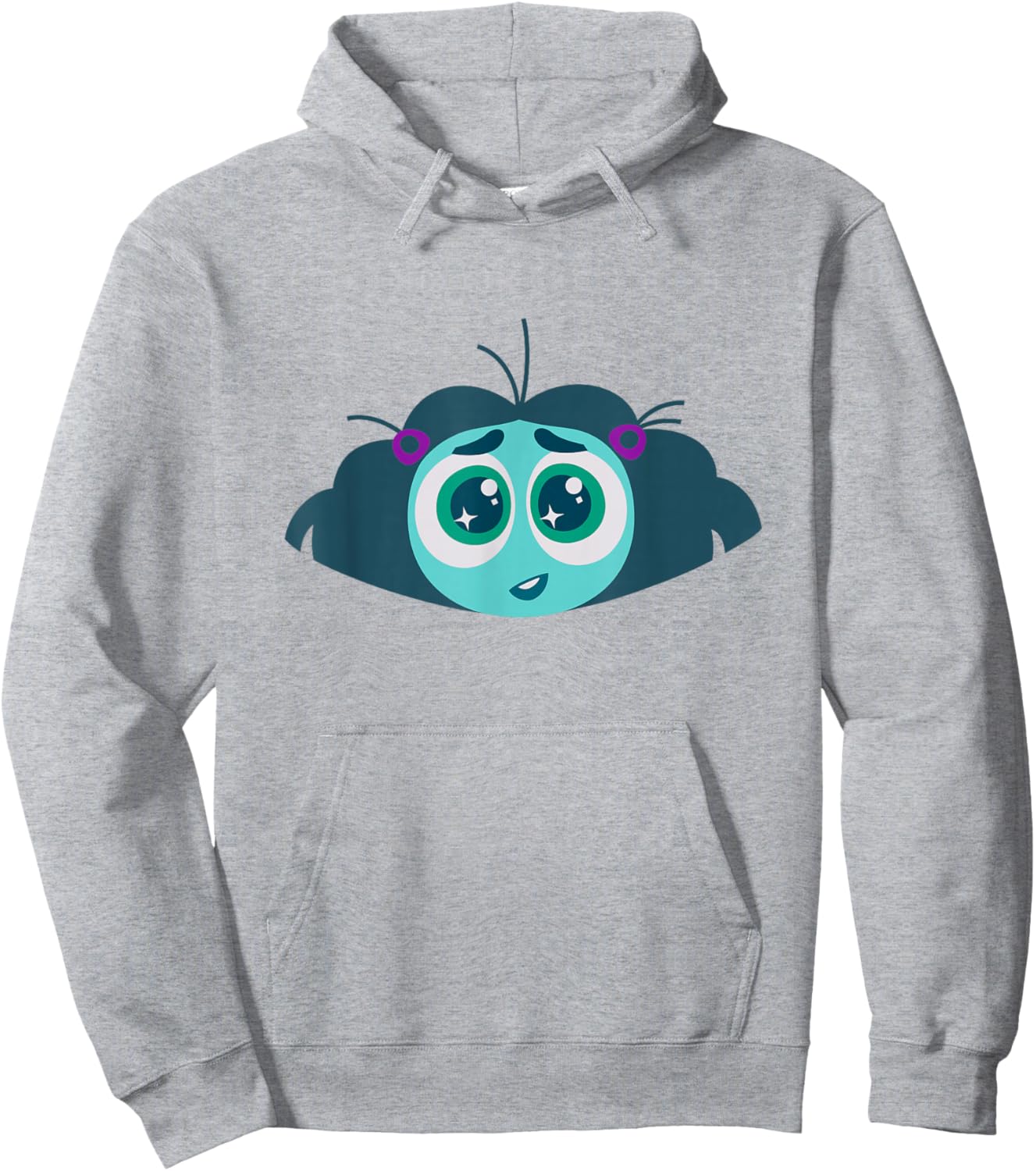 Disney Pixar Inside Out 2 Envy Big Head Logo Hoodie - Hoodie | Ash