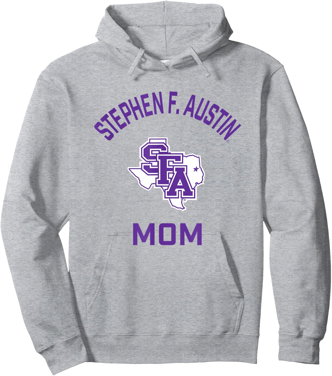 Stephen F. Austin State Lumberjacks Arched Mom Hoodie - Hoodie | Ash