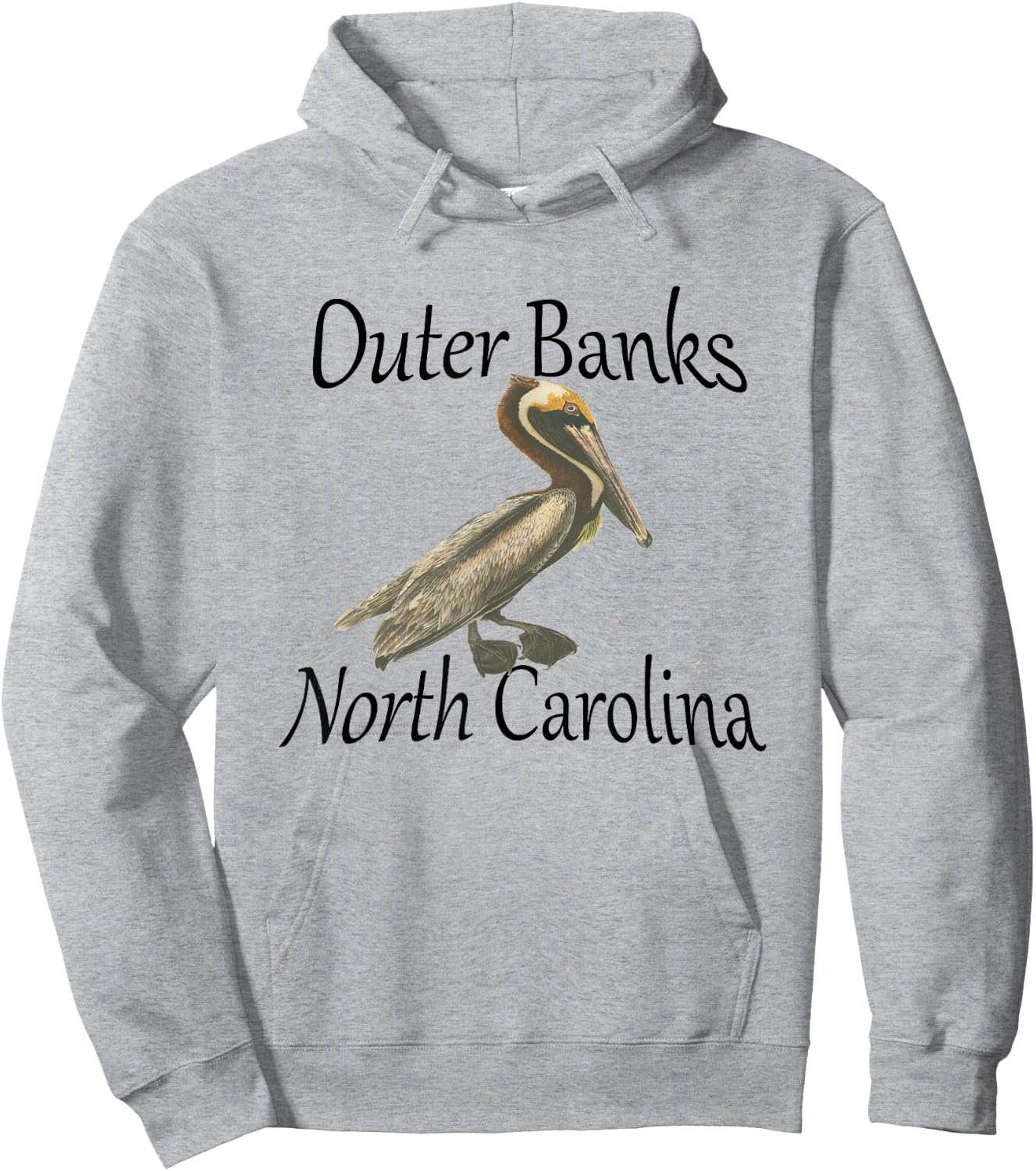 Outer Banks NC Pelican Hoodie - Hoodie | Ash