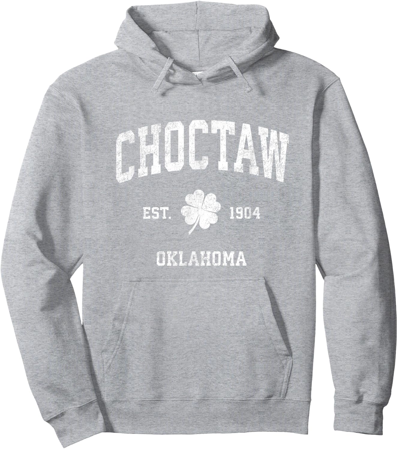 Choctaw Oklahoma Vintage Shamrock Sports Hoodie - Hoodie | Ash