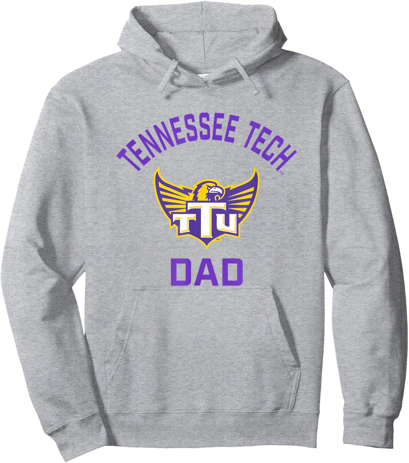 Tennessee Tech Golden Eagles Arched Dad Hoodie - Hoodie | Ash