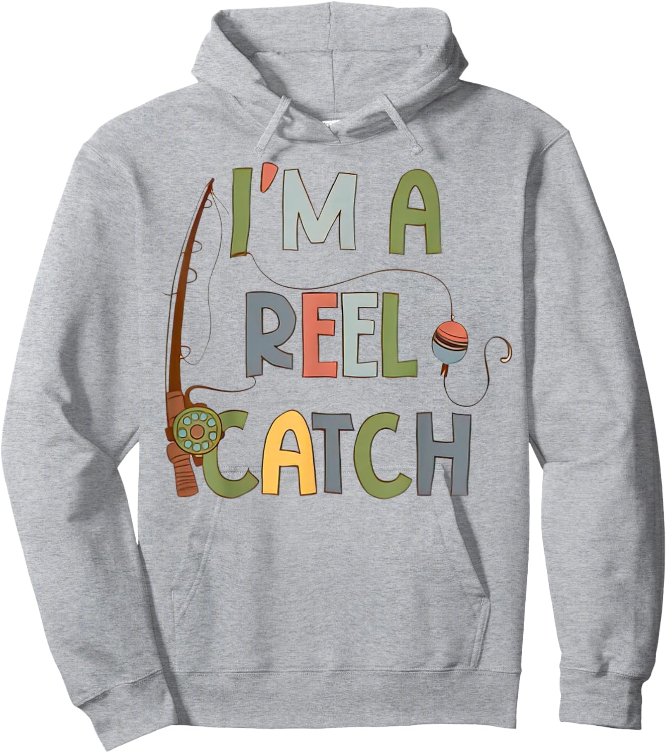 I'm A Reel Catch Romper Funny Fishing Dad Hoodie - Hoodie | Ash