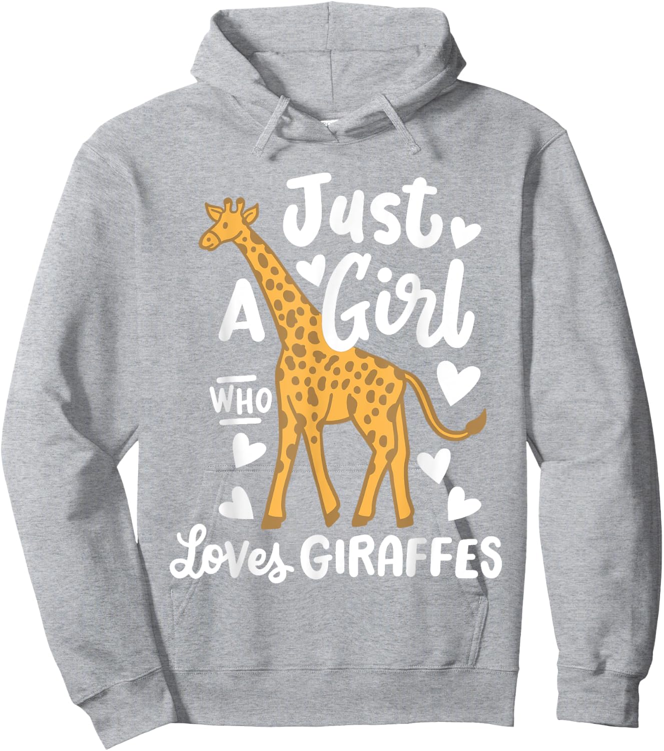 Giraffe Just a Girl Who Loves Giraffes Hoodie - Hoodie | Ash