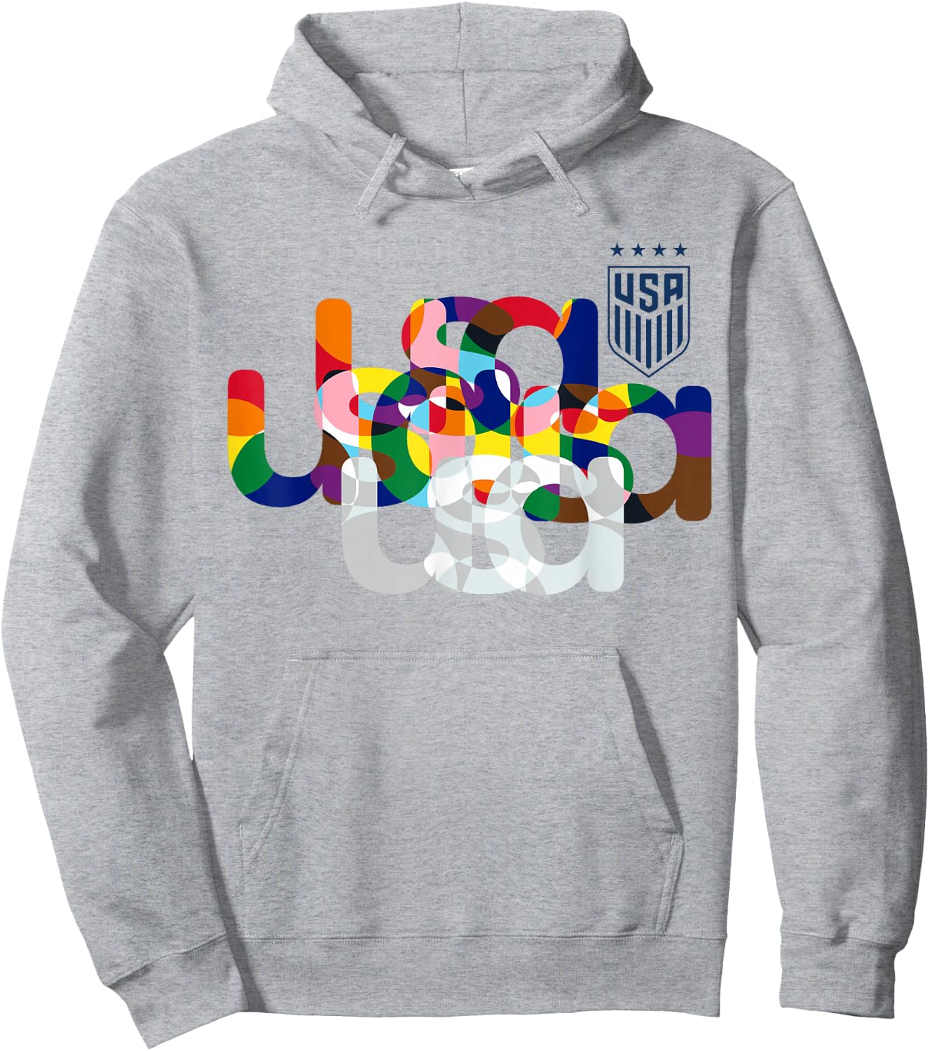 Officially Licensed U.S. Soccer USA Pride Hoodie - Hoodie | Ash