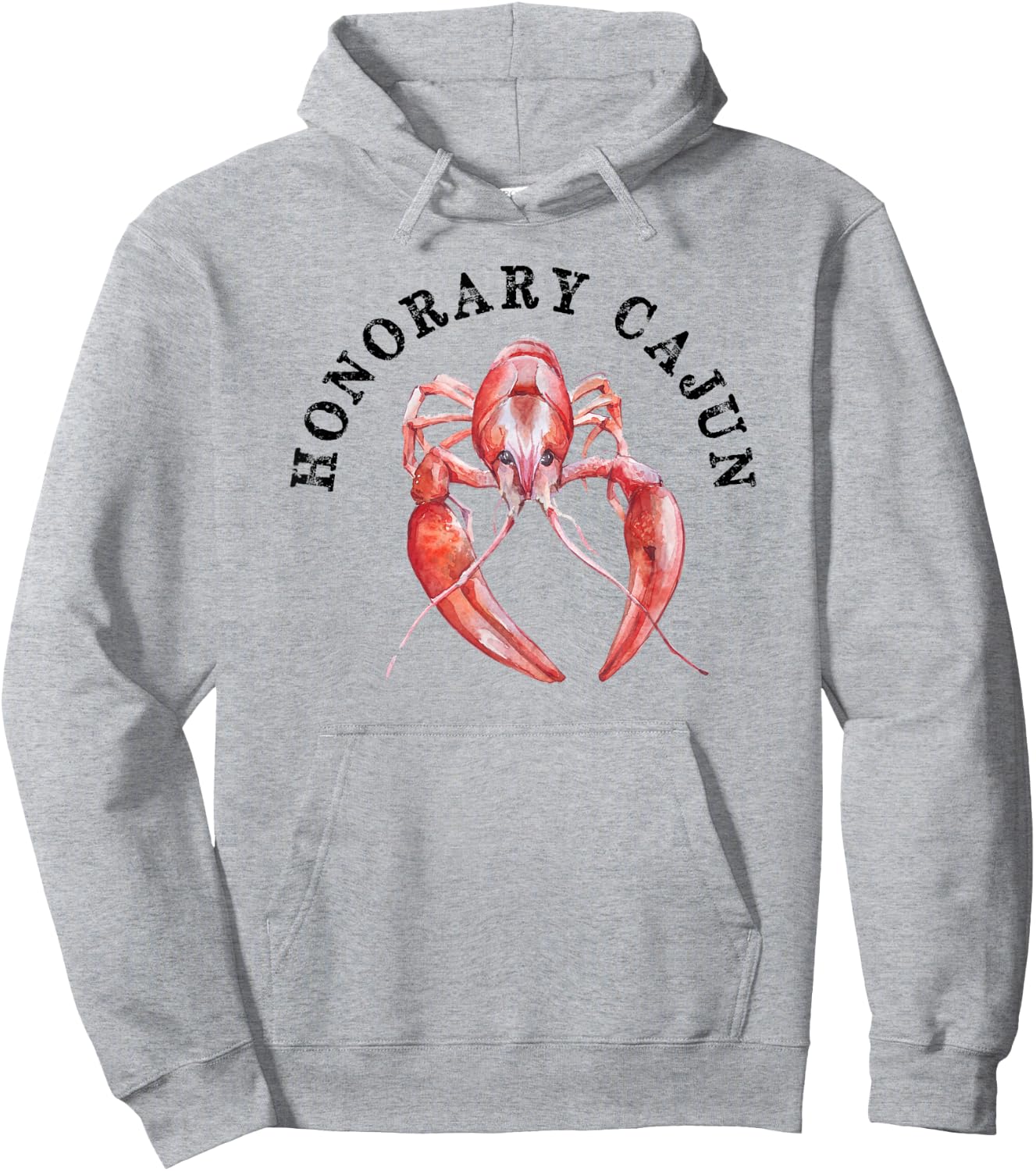 HONORARY CAJUN Funny Cajun Crawfish Hoodie - Hoodie | Ash