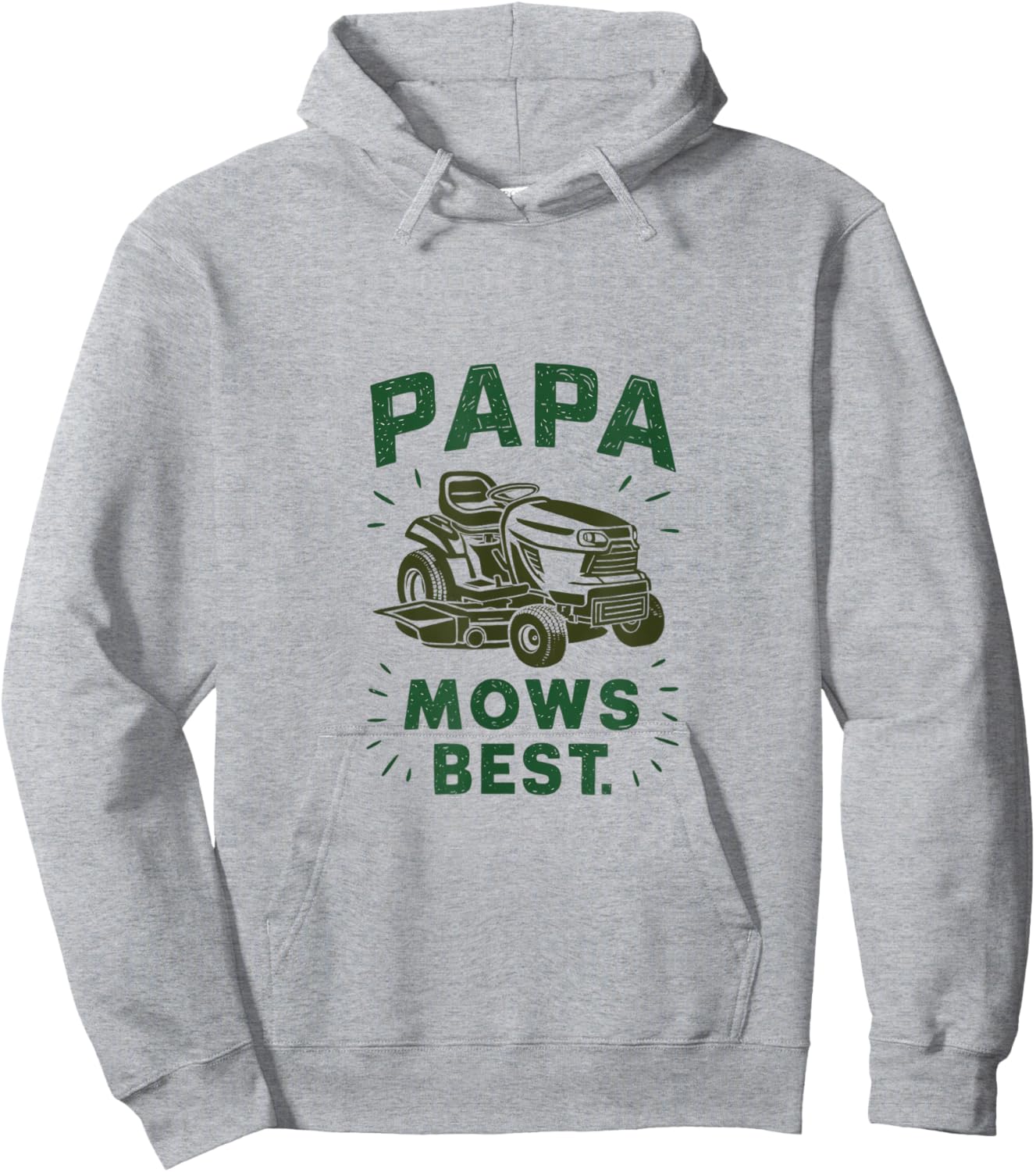 Papa Mows Best I Lawn Care I Dad Joke I Mowing Hoodie - Hoodie | Ash