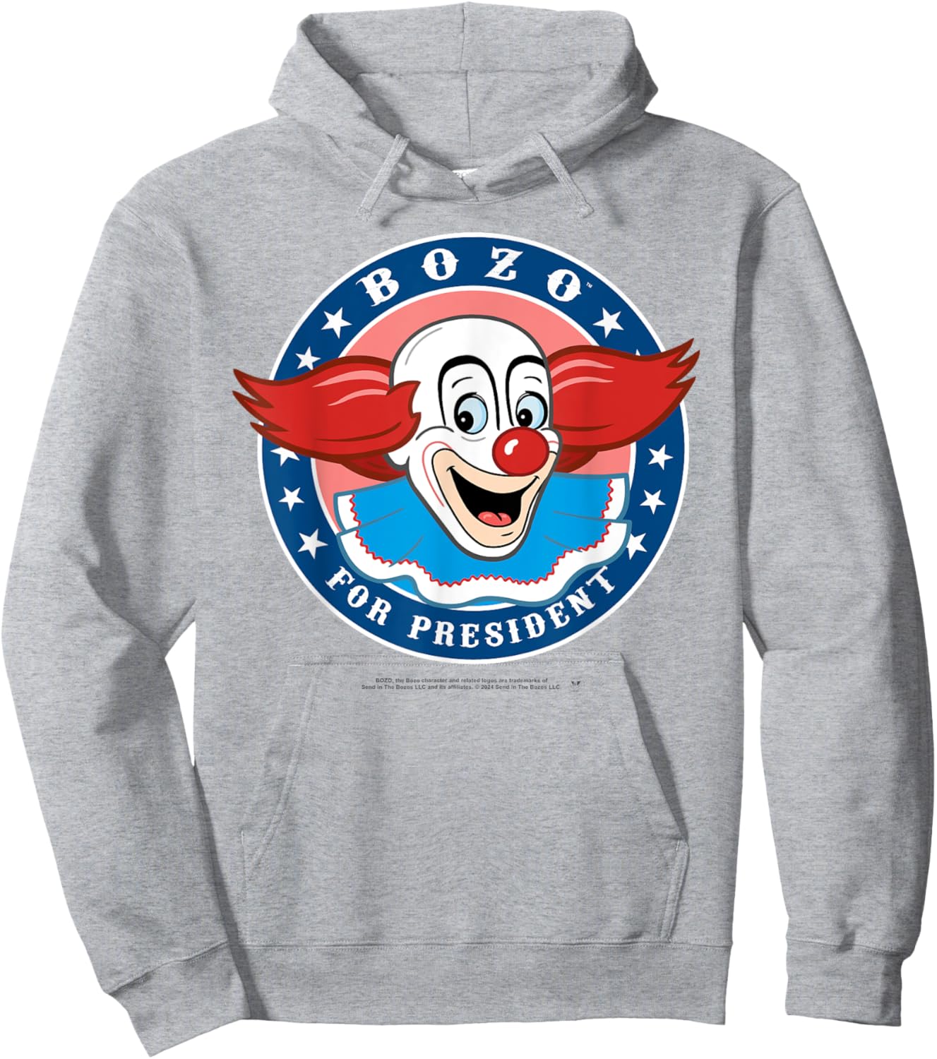 Bozo the Clown - Vintage Bozo For President Hoodie - Hoodie | Ash