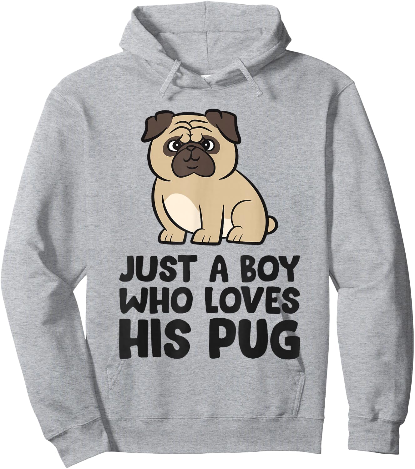 Just A Boy Who Loves His Pug Hoodie - Hoodie | Ash