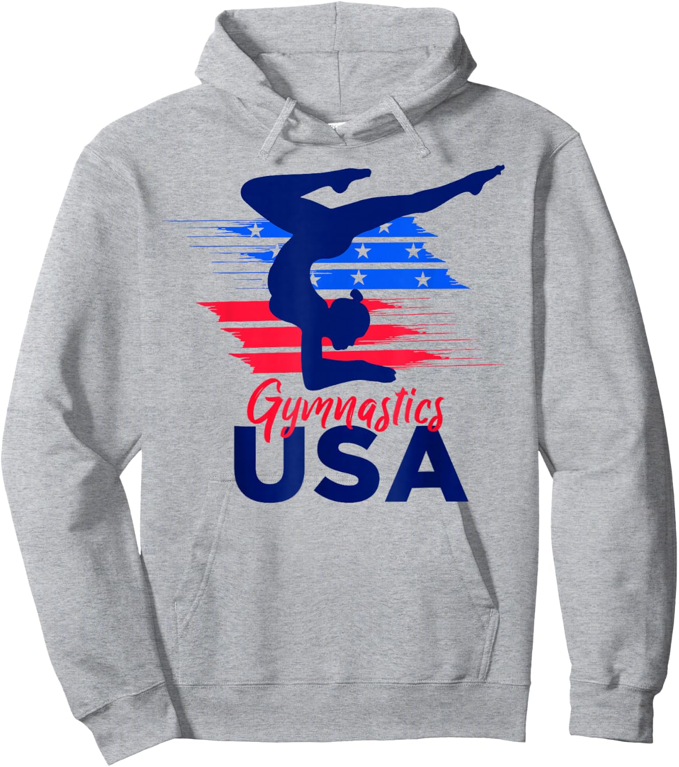 USA Flag Gymnastics USA Support Hoodie - Hoodie | Ash