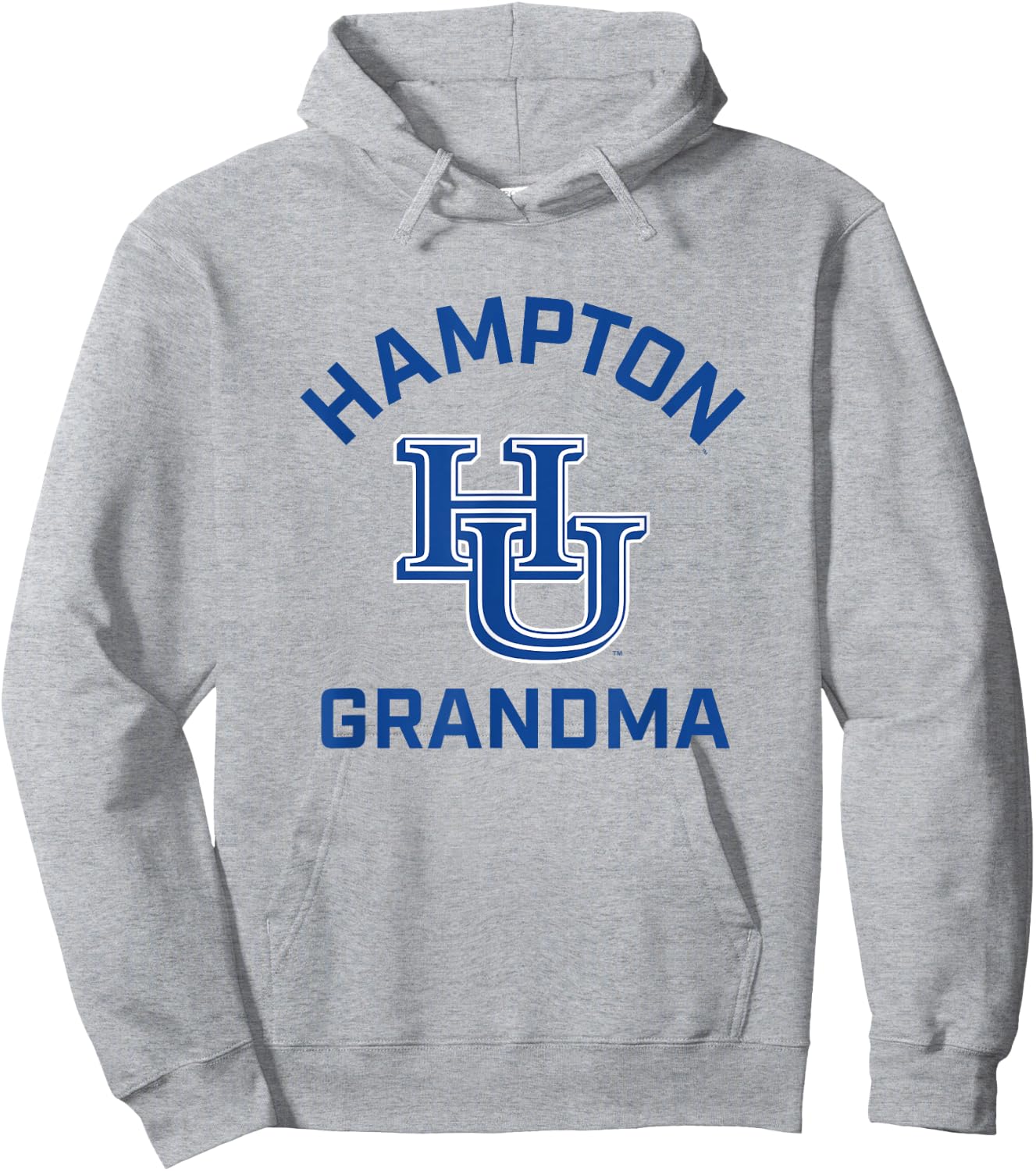 Hampton University Pirates Arched Grandma Hoodie - Hoodie | Ash