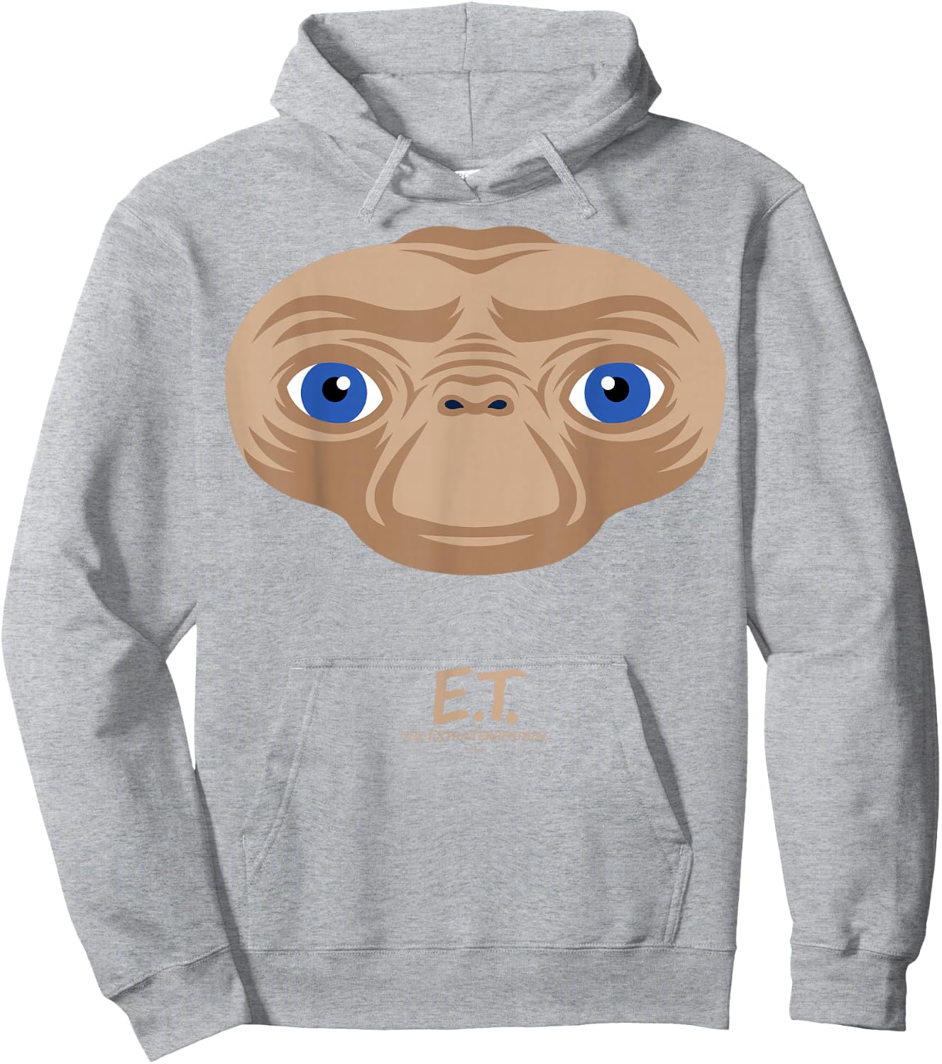 E.T. the Extra-Terrestrial Big Face Stylized Hoodie - Hoodie | Ash