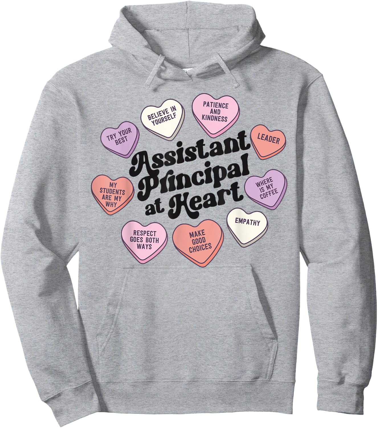 Assistant Principal At Heart Valentines Day Hoodie - Hoodie | Ash