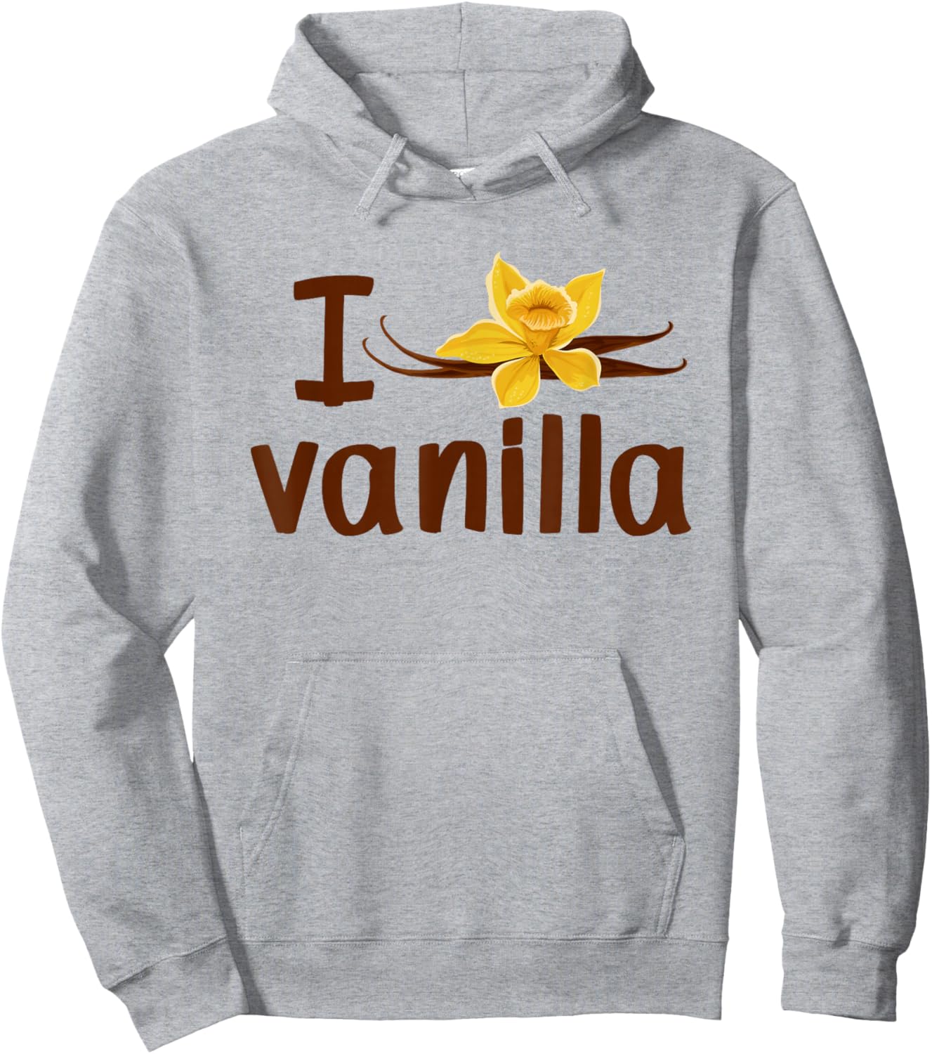 Fun Graphic I Love Vanilla Hoodie - Hoodie | Ash