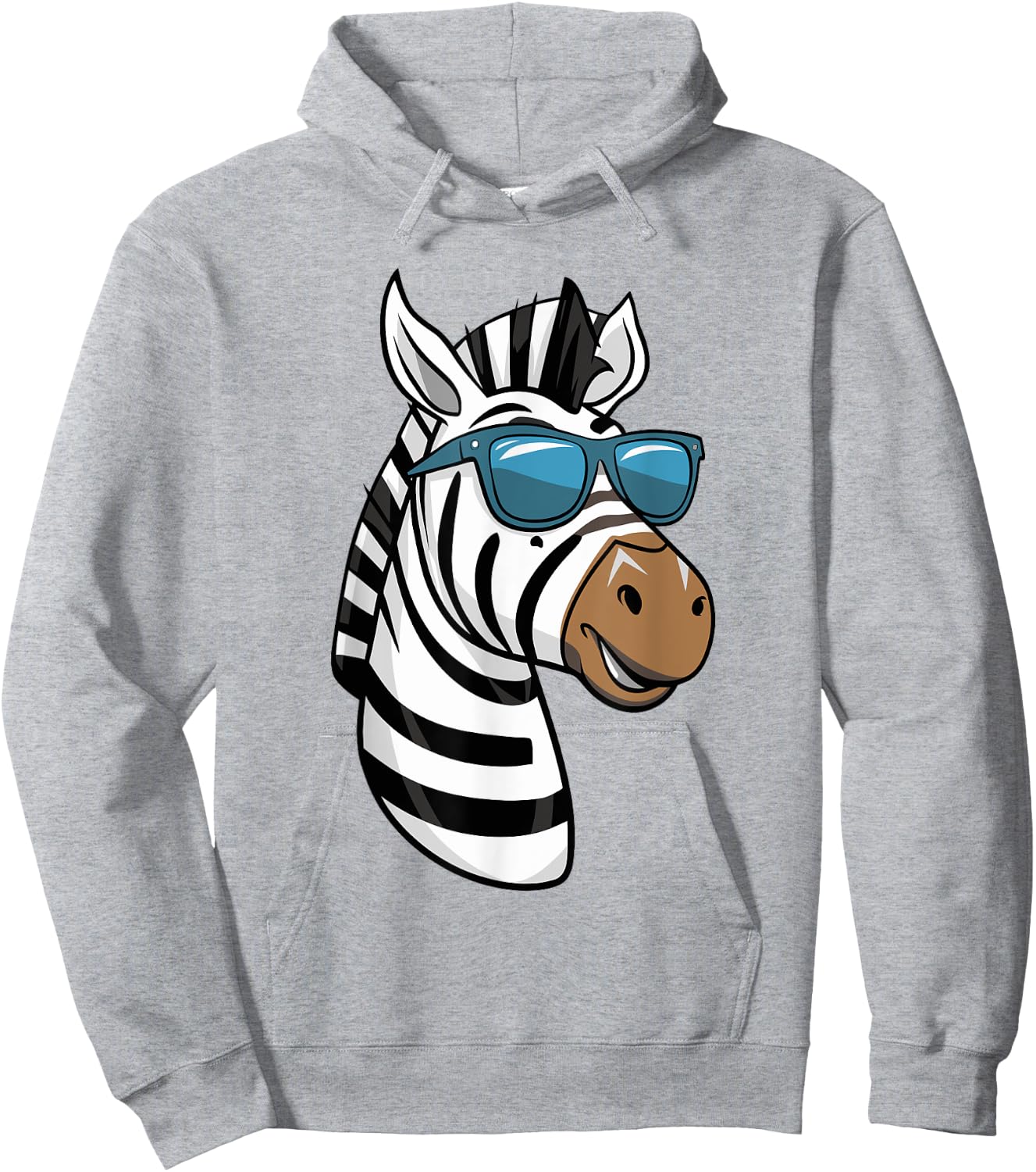 Funny Zebra with Sunglasses Hoodie - Hoodie | Ash