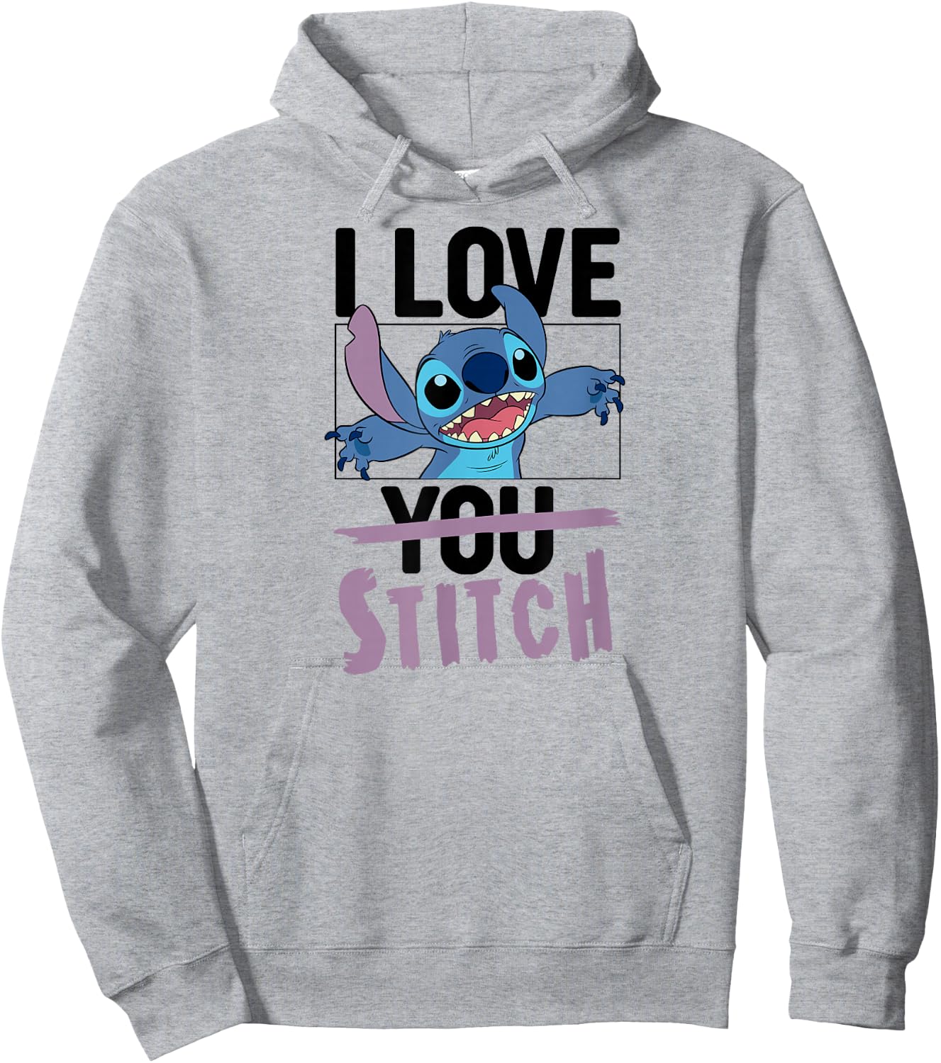 Lilo & Stitch - Valentines Day I Love Stitch Hoodie - Hoodie | Ash