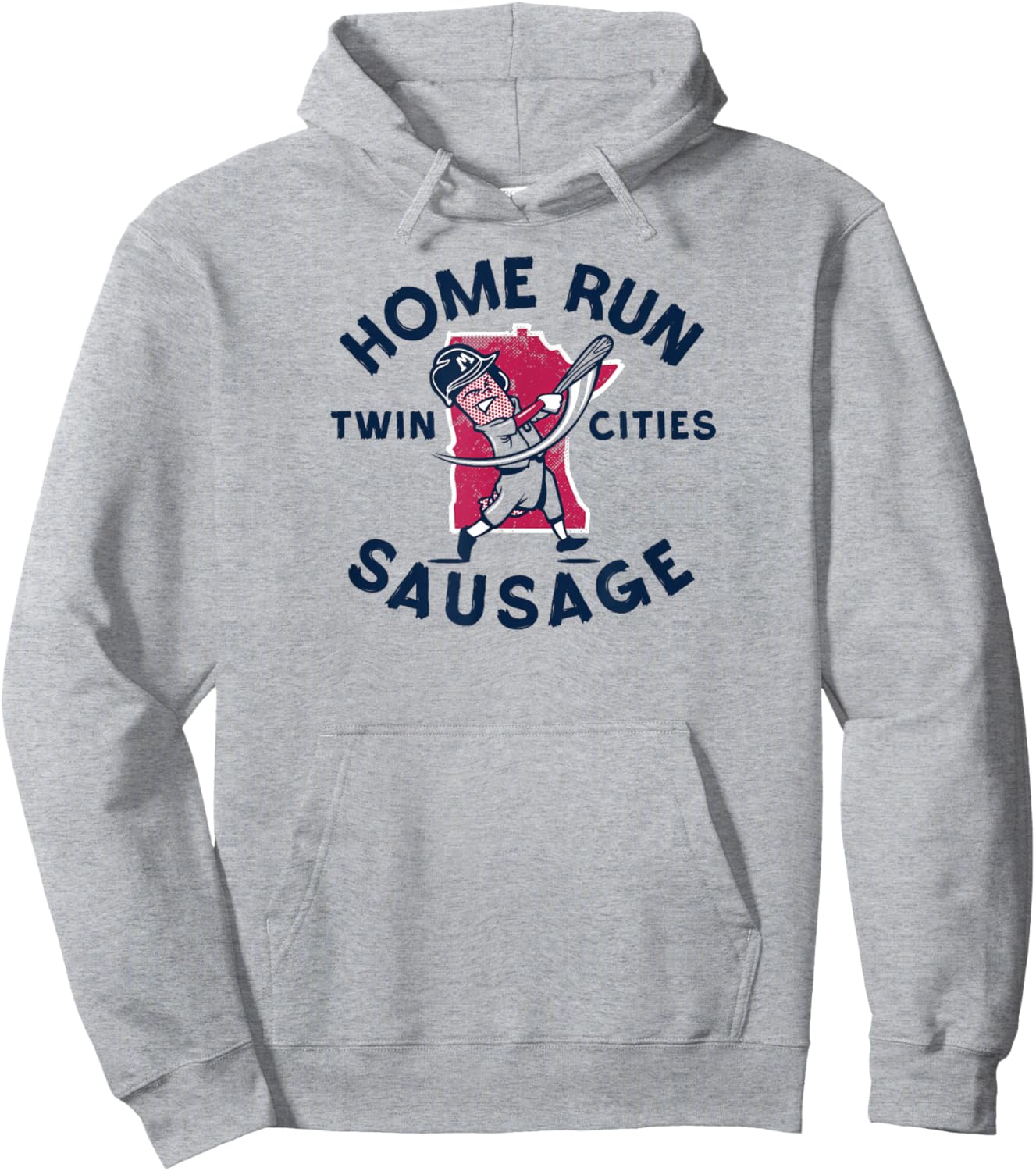 Home Run Sausage (Gray) - Minnesota Baseball Hoodie - Hoodie | Ash