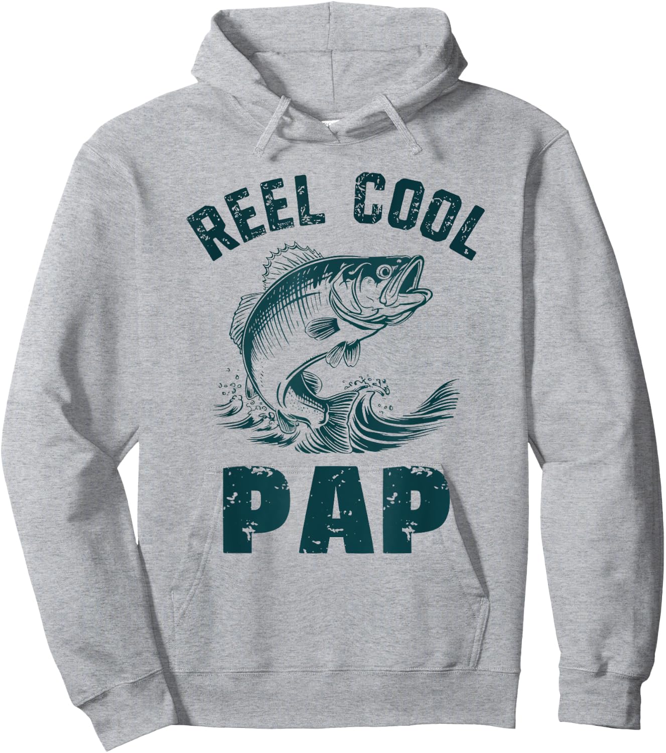 Reel Cool Pap Fishing Grandpa Vintage Style Hoodie - Hoodie | Ash
