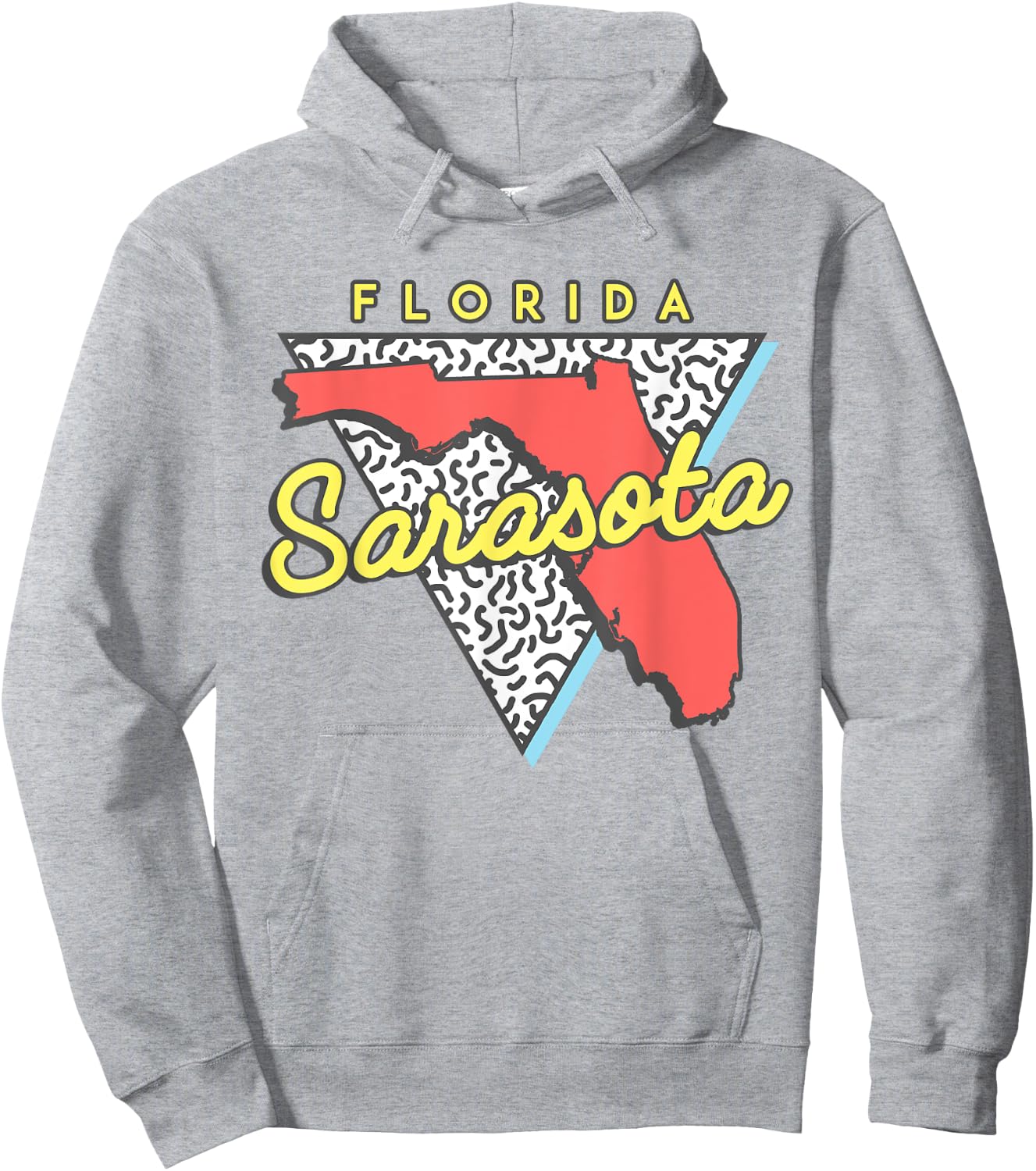 Sarasota Florida T Shirt Souvenirs 80s Design Hoodie - Hoodie | Ash