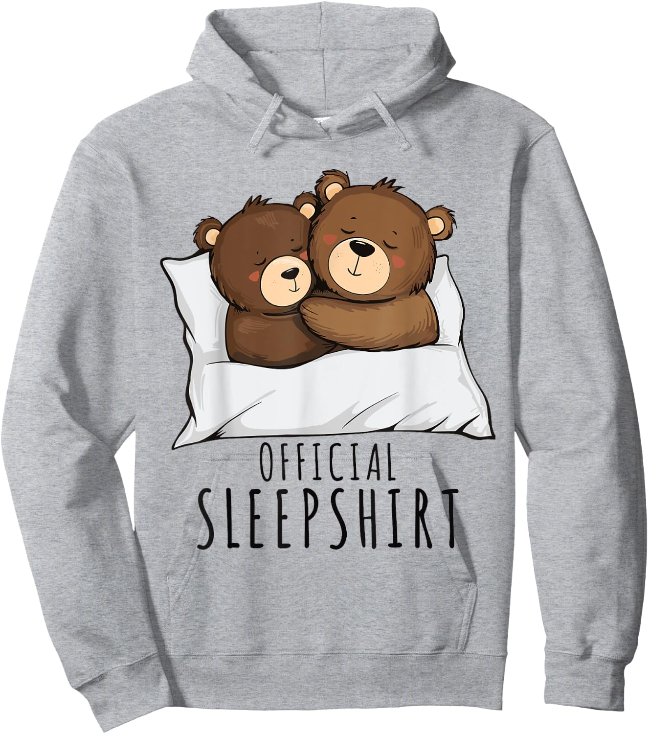 Bears Couples Pajama Bear Official Sleepshirt Hoodie - Hoodie | Ash