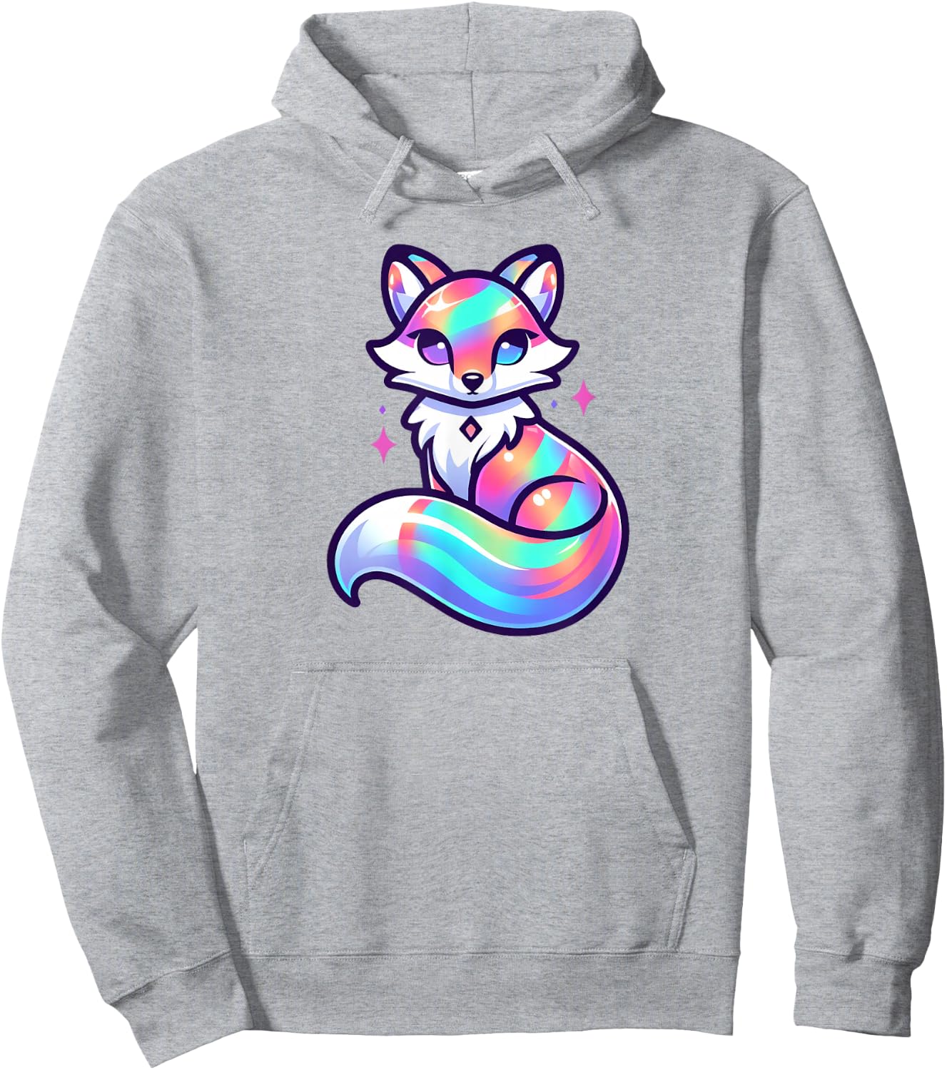 TherianPride Rainbow Fox Therian Hoodie - Hoodie | Ash