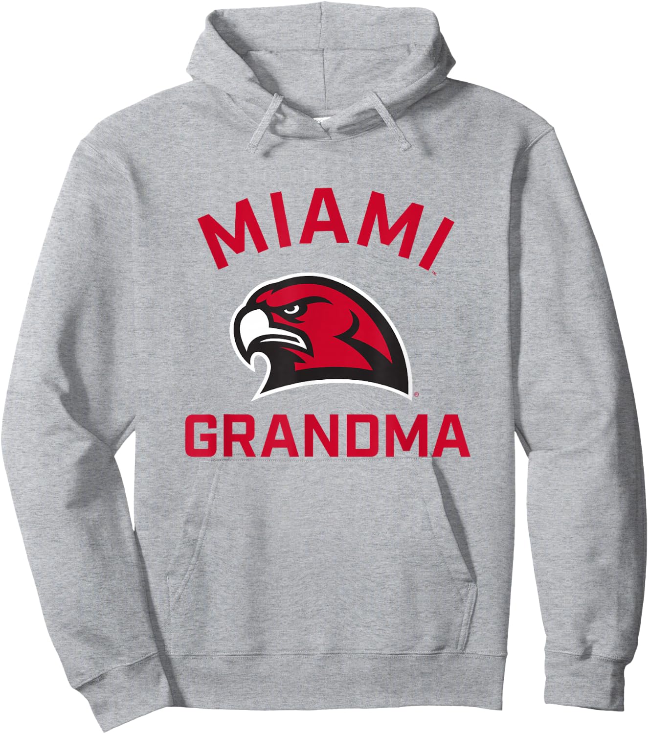 Miami University Ohio Redhawks Arched Grandma Hoodie - Hoodie | Ash