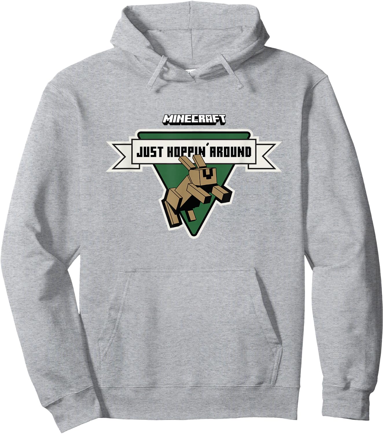 Minecraft Just Hoppin' Around Cute Bunny Logo Hoodie - Hoodie | Ash