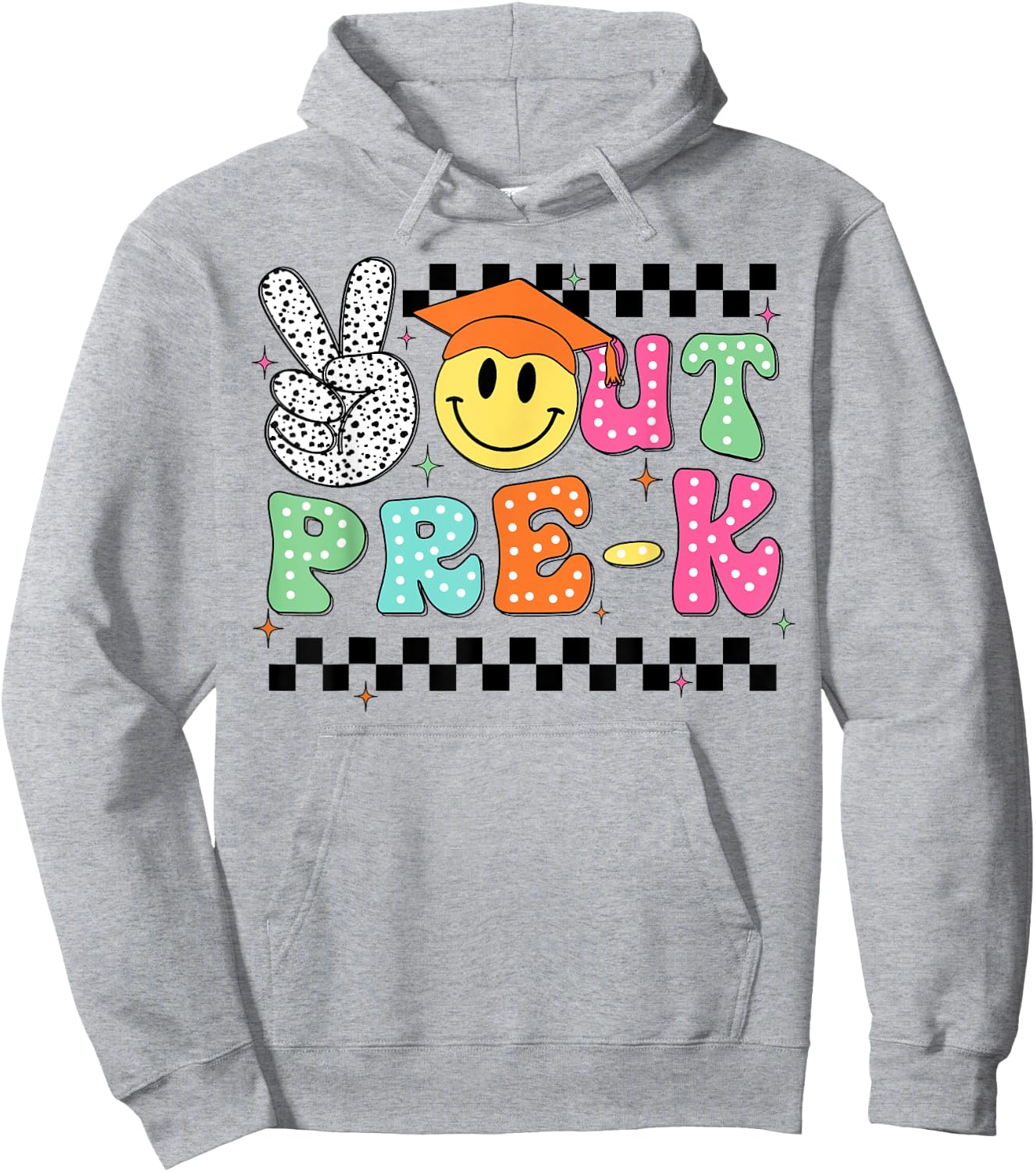 Peace Out Pre-K Last Day of School Pre-K Hoodie - Hoodie | Ash