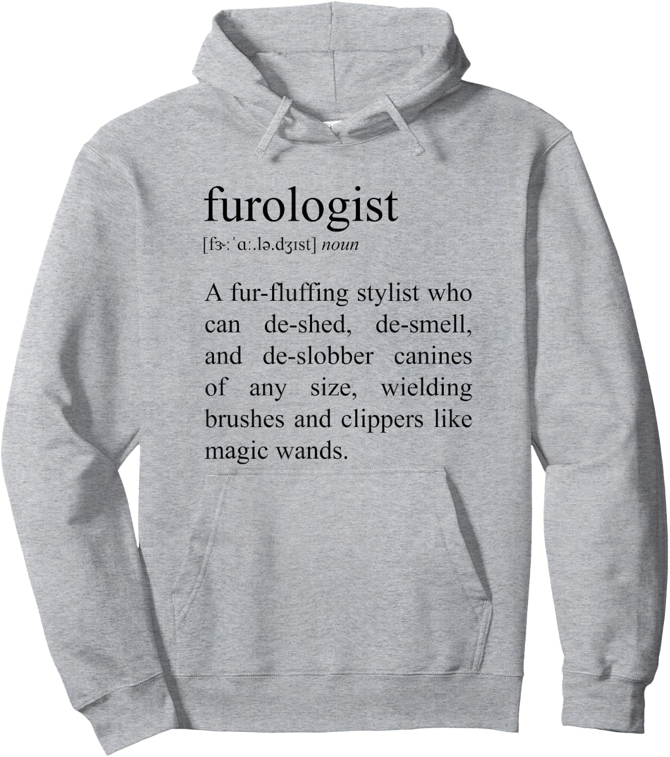 Furologist Definition, Funny Dog Groomer Hoodie - Hoodie | Ash