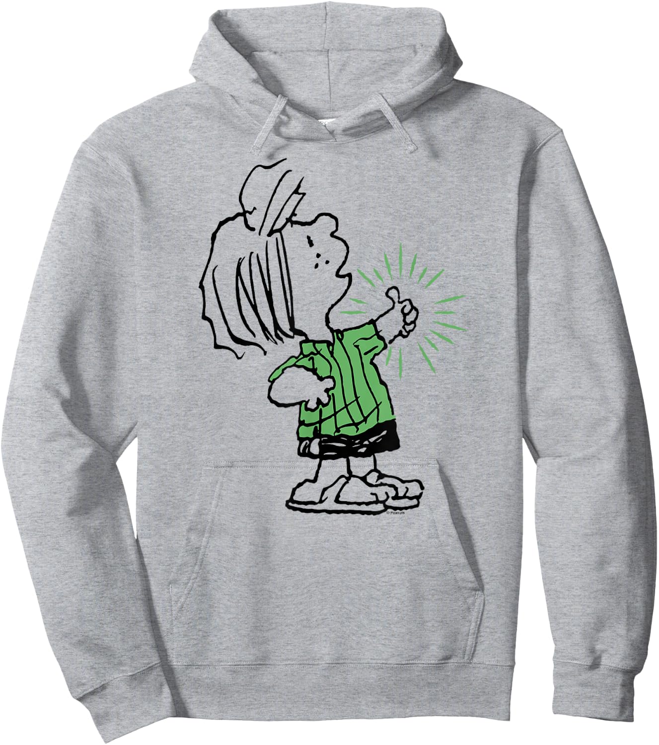 Peanuts - Peppermint Patty Thumbs Up Hoodie - Hoodie | Ash
