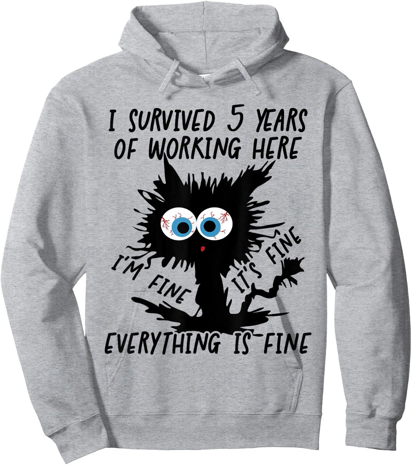 I Survived 5 Years Of Working Here Hoodie - Hoodie | Ash
