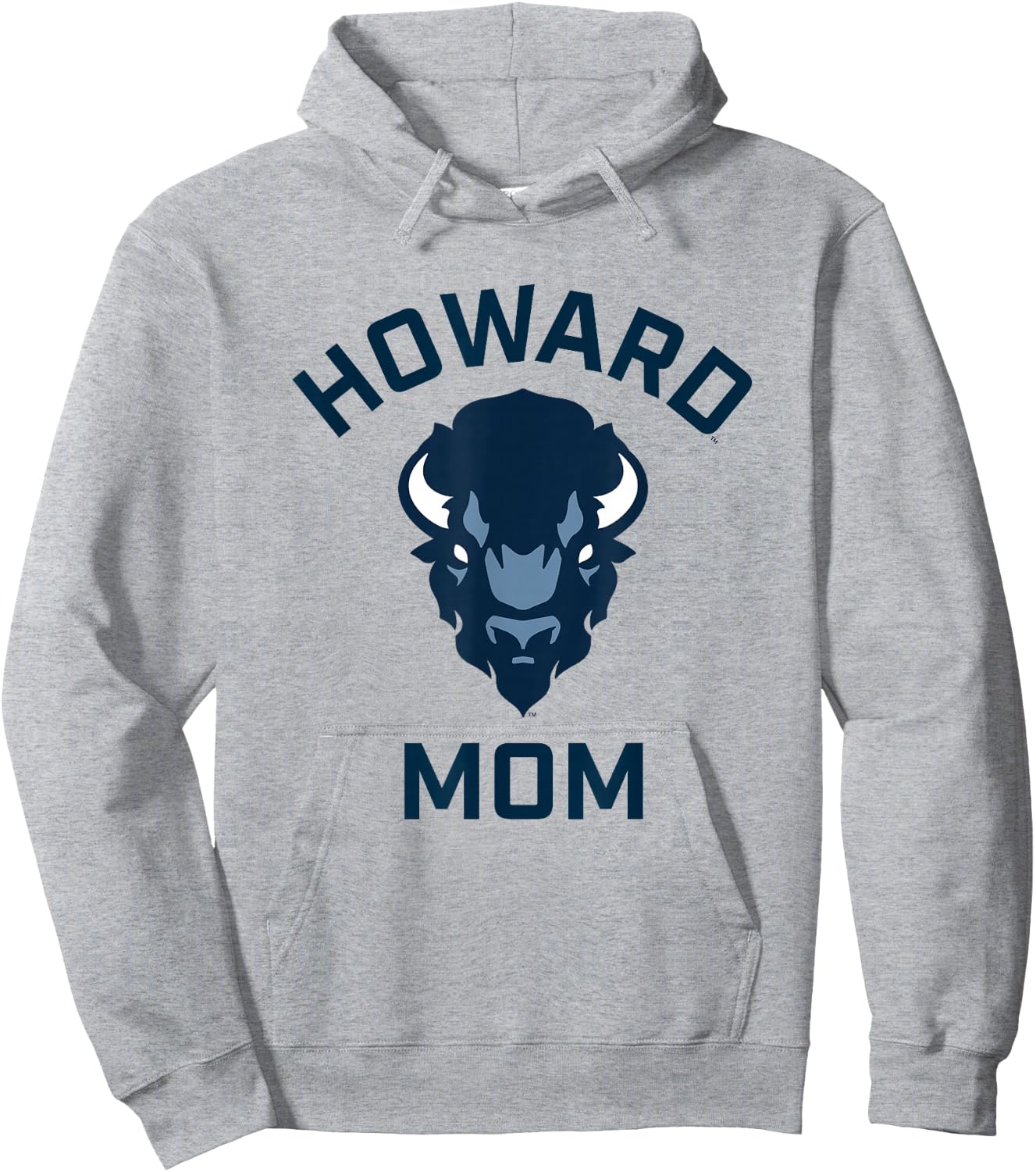 Howard University Bison Arched Mom Hoodie - Hoodie | Ash