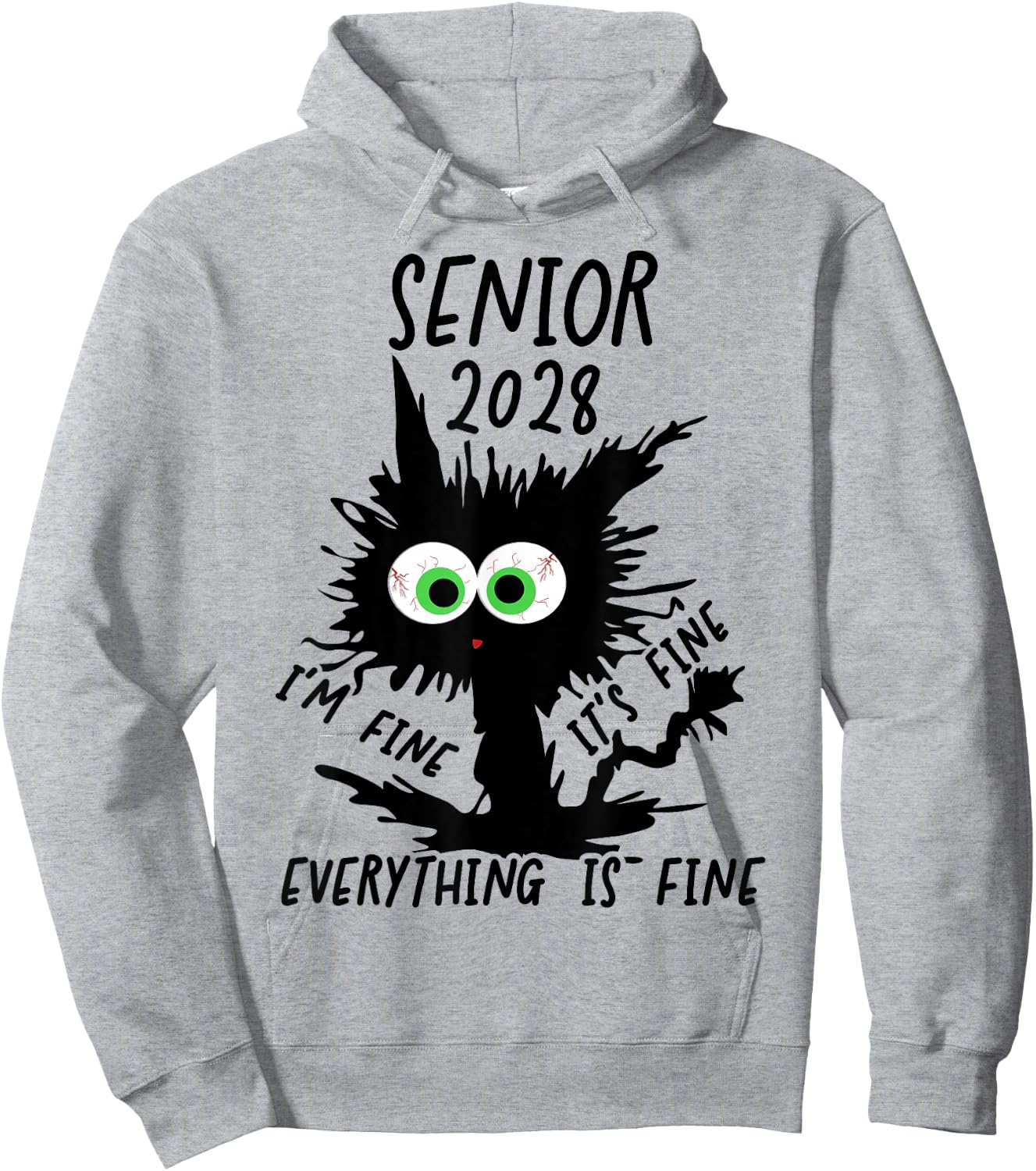 Senior 2028 Hoodie - Hoodie | Ash