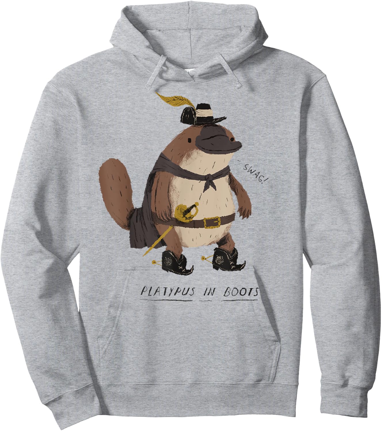 Platypus in Boots / Platypus ! Hoodie - Hoodie | Ash